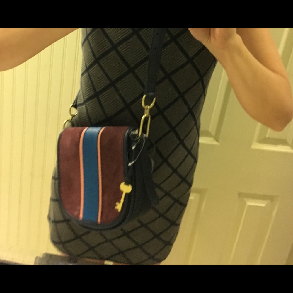 💗Preppy Classic Fossil Rumi small suede crossbody - Picture 5 of 6